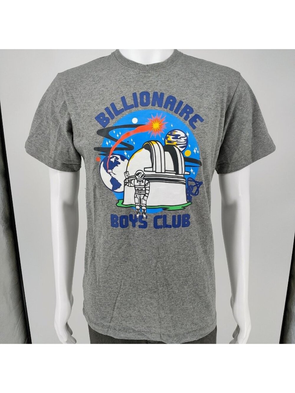 Billionaire Boys Club Observatory Gray Graphic Space-Themed T-Shirt (Small)